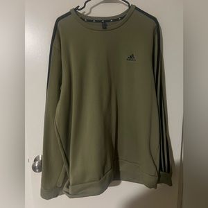 ADIDAS green crewneck